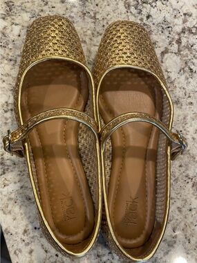 Gold Woven Maryjane's